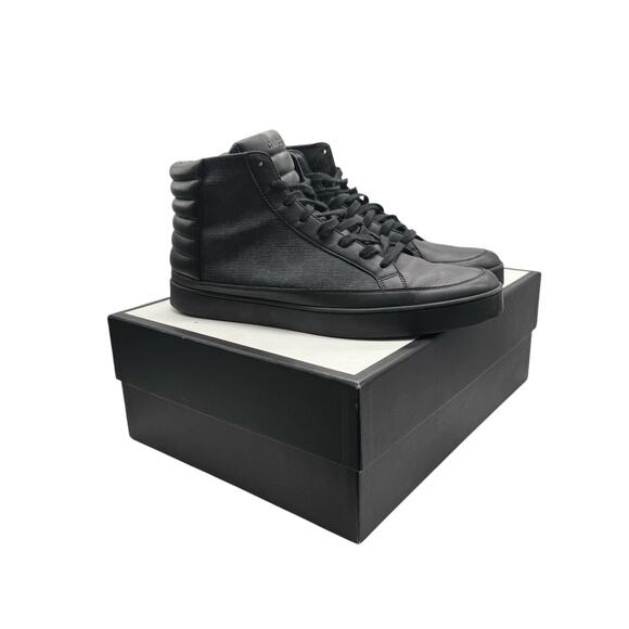 Gucci GG Supreme High 'Black' Sneakers Size 11G - Picture 1 of 11